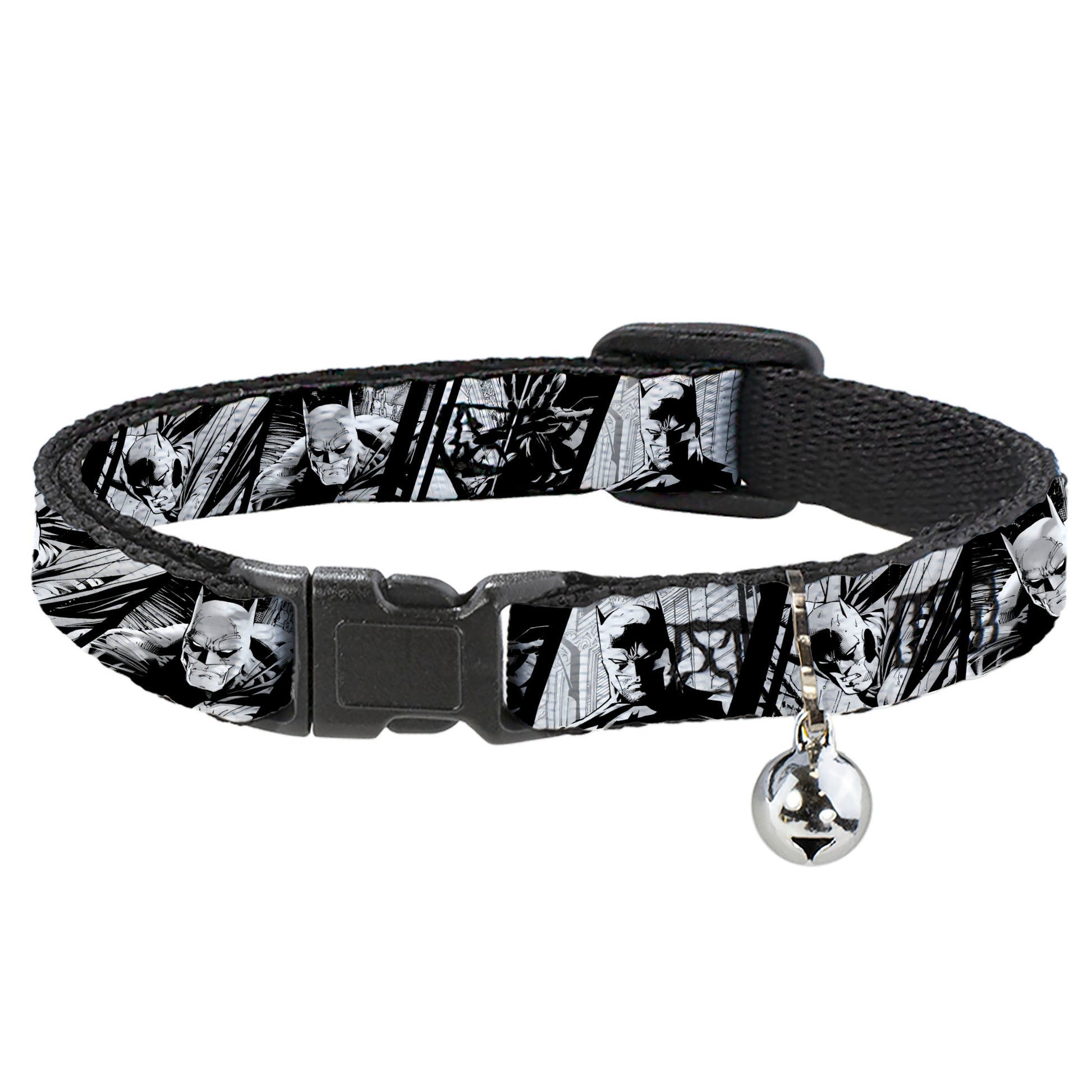 Breakaway Cat Collar with Bell - Batman Hush Pose Sketches Black/White Breakaway Cat Collars DC Comics   