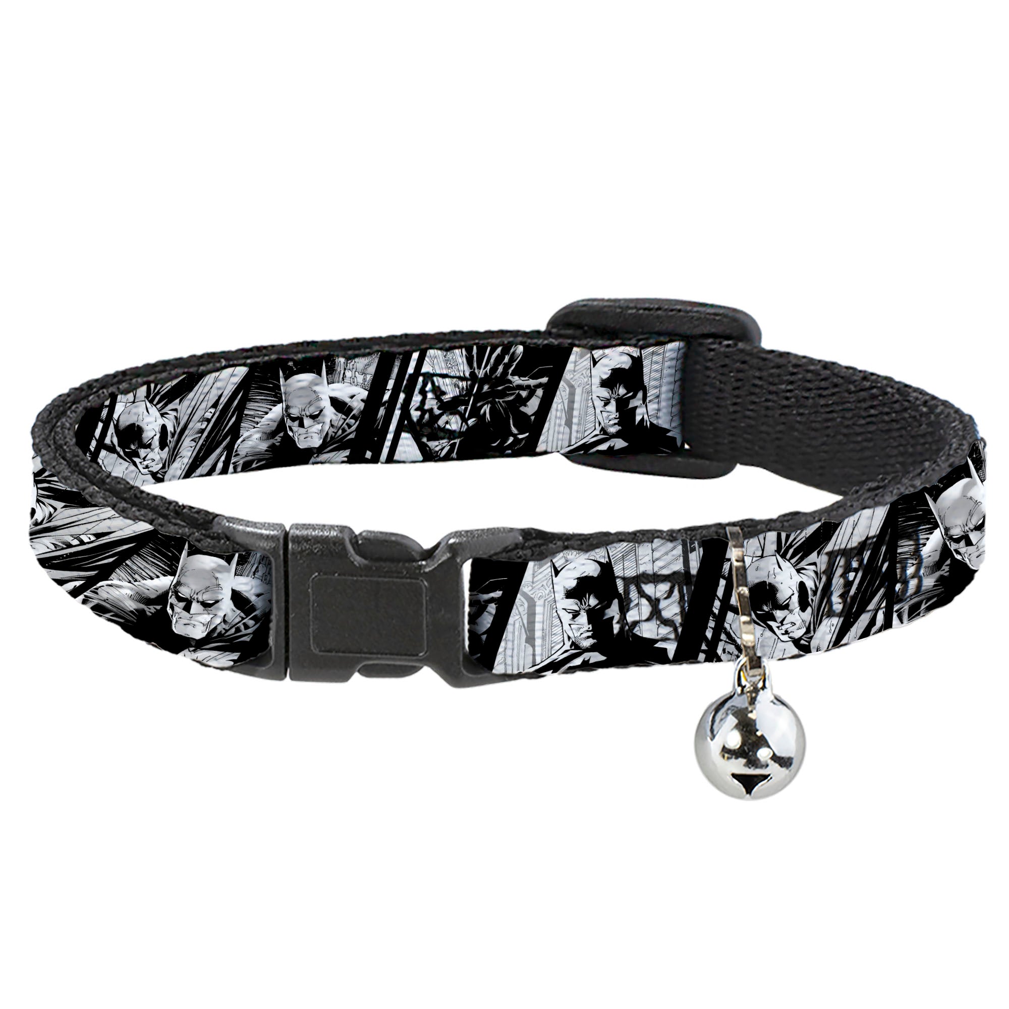 Breakaway Cat Collar with Bell - Batman Hush Pose Sketches Black/White Breakaway Cat Collars DC Comics   