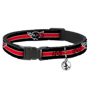 Cat Collar Breakaway - CORVETTE C5 Logo Stripe Black White Red Gray REPEAT Breakaway Cat Collars GM General Motors