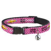 Cat Collar Breakaway - Chevy Gold Bowtie w Logo PINK Breakaway Cat Collars GM General Motors