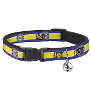 Cat Collar Breakaway - CHEVROLET SUPER SERVICE Logo Stripe Blue White Yellow Breakaway Cat Collars GM General Motors