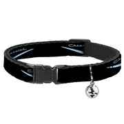 Cat Collar Breakaway - 1955-57 CHEVROLET V Emblem Black Silver Breakaway Cat Collars GM General Motors