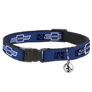 Cat Collar Breakaway - 1965 CHEVROLET Bowtie Blue White Breakaway Cat Collars GM General Motors