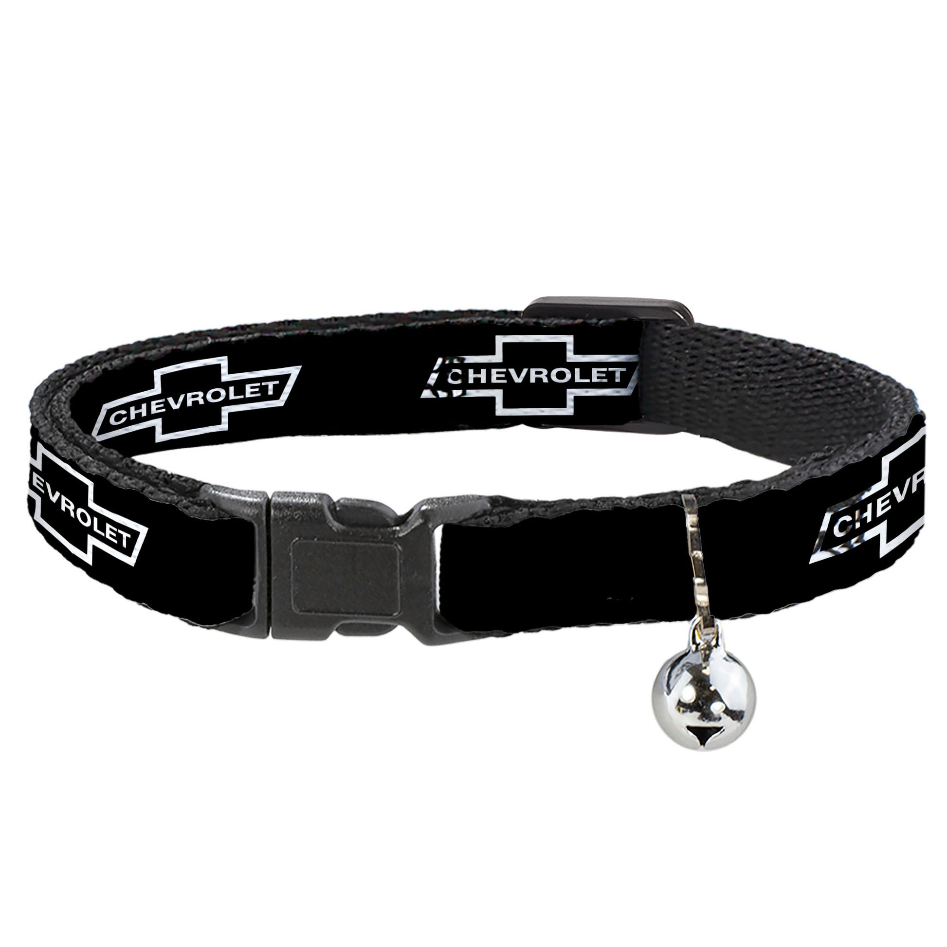 Cat Collar Breakaway - 1965 CHEVROLET Bowtie Black White Breakaway Cat Collars GM General Motors