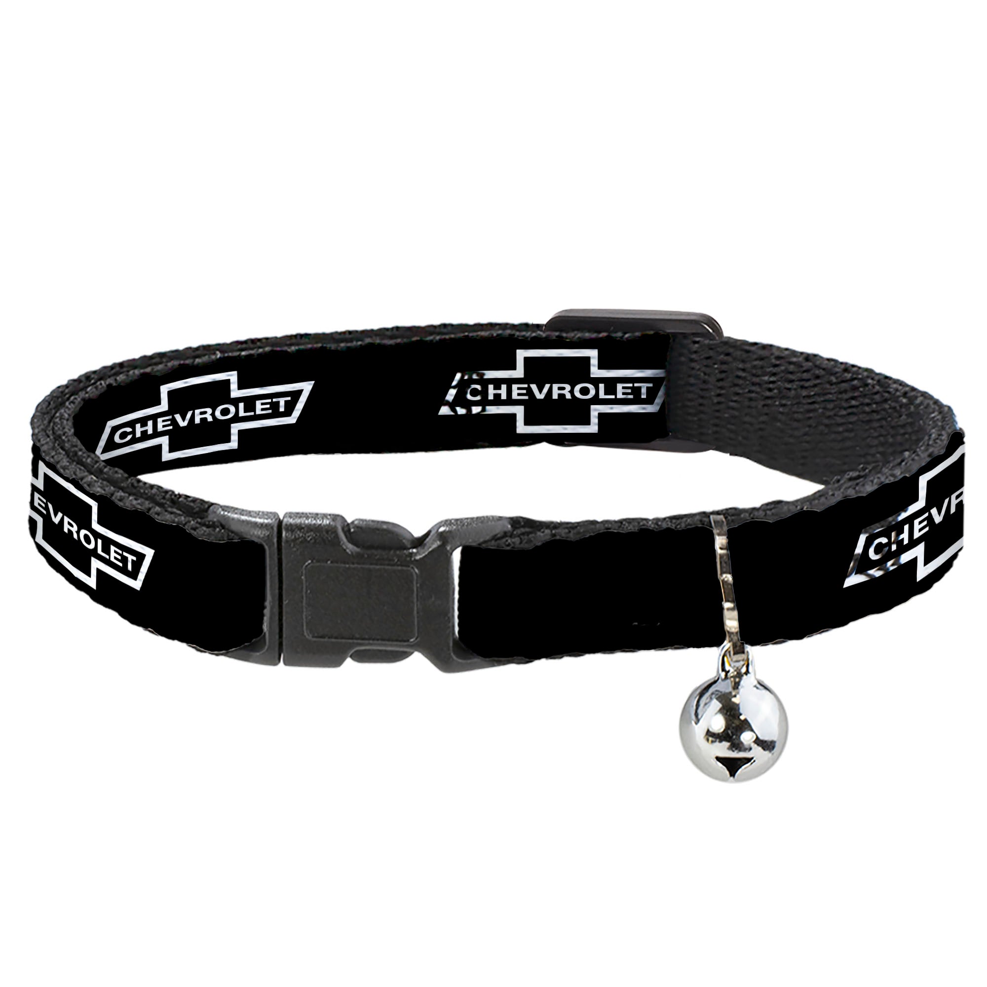 Cat Collar Breakaway - 1965 CHEVROLET Bowtie Black White Breakaway Cat Collars GM General Motors
