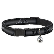 Cat Collar Breakaway - IMPALA Script Emblem Gray Fade Silver Breakaway Cat Collars GM General Motors