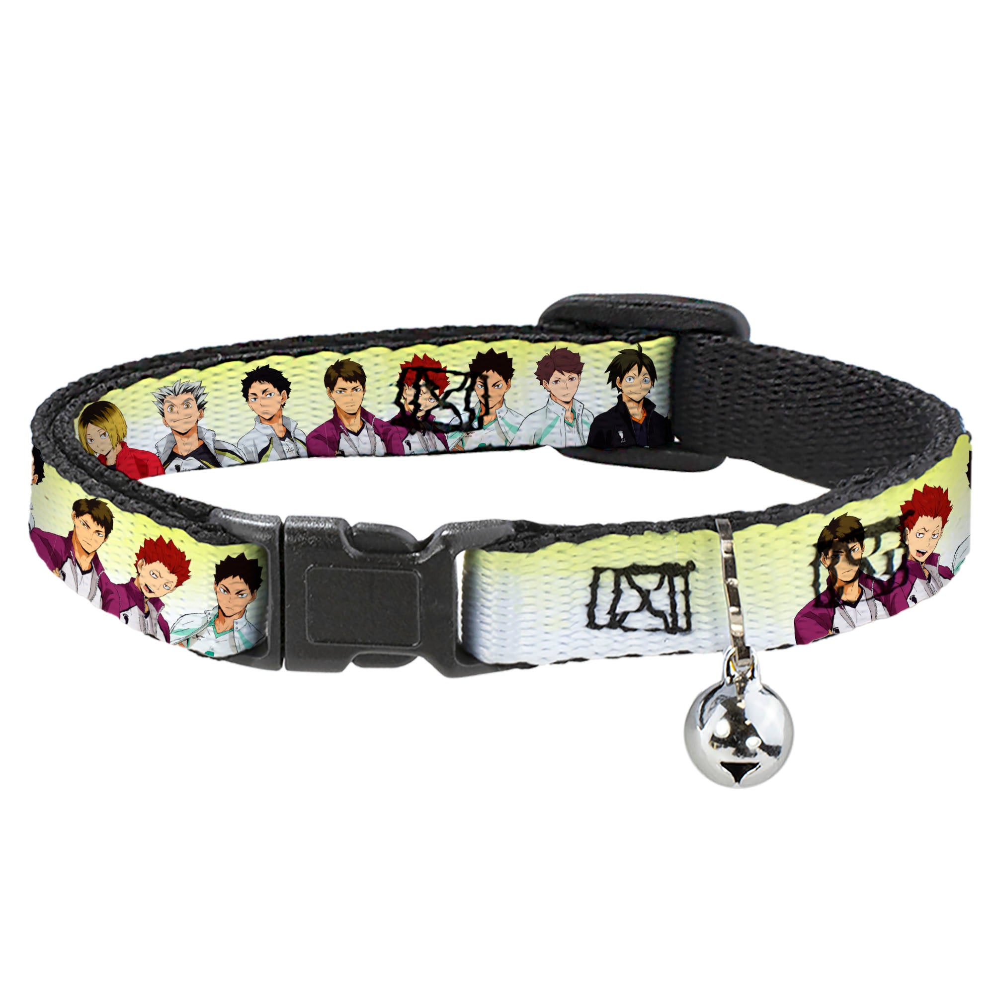 Breakaway Cat Collar with Bell - Haikyu Six Volleyball Team Player Pairs Line Up Yellows Breakaway Cat Collars Haikyu!!