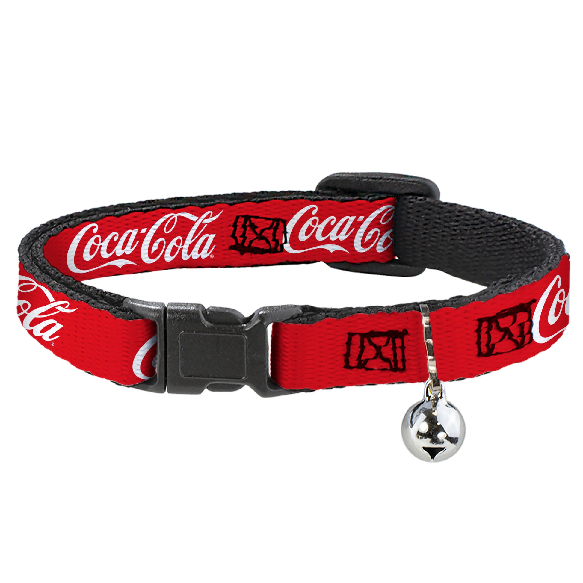 Breakaway Cat Collar with Bell - COCA-COLA Script Logo Red/White Breakaway Cat Collars Coca-Cola