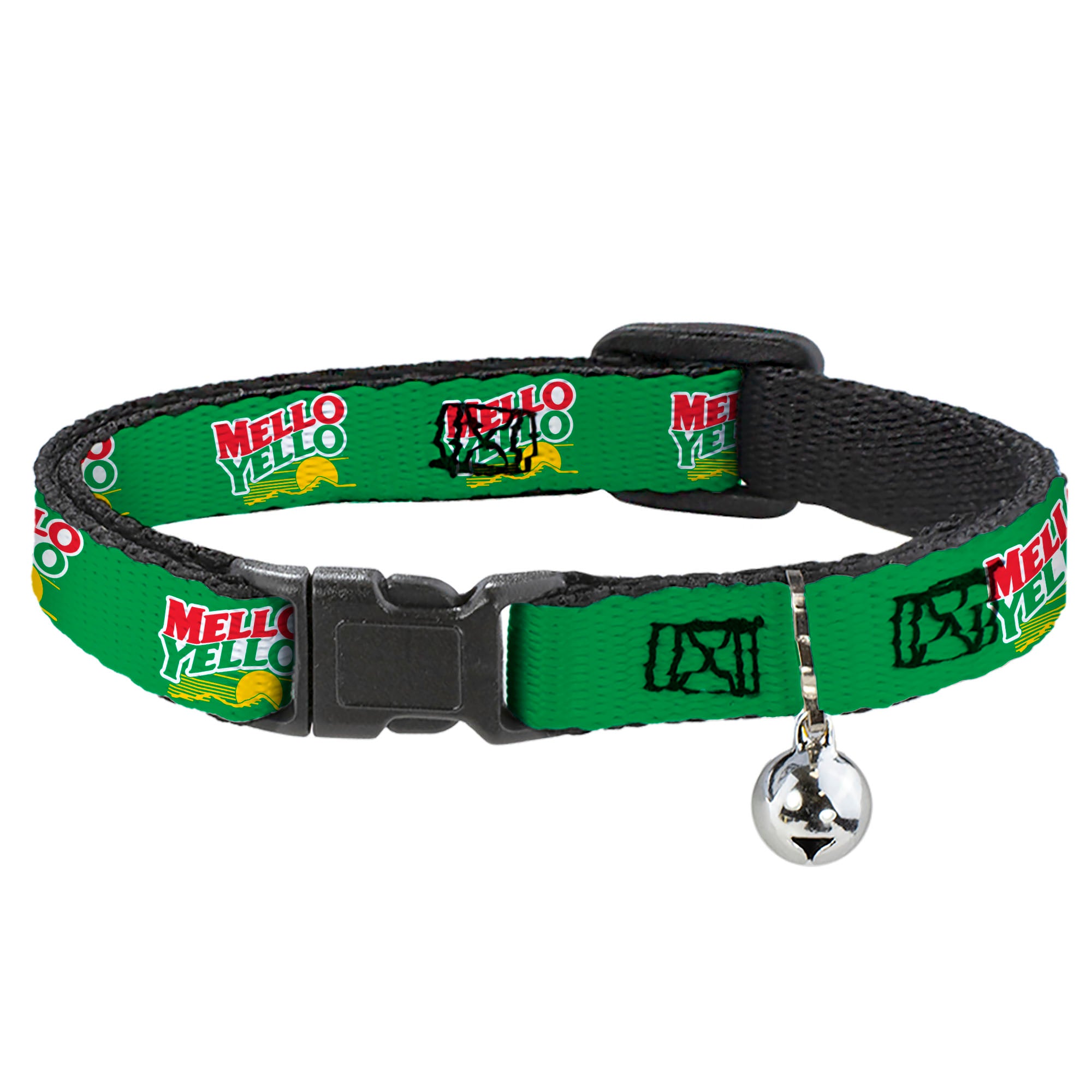 Breakaway Cat Collar with Bell - MELLO YELLO Logo Green/White/Red/Yellow Breakaway Cat Collars Coca-Cola