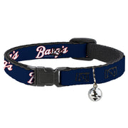 Breakaway Cat Collar with Bell - BARQ'S Vintage Logo Navy/Red/White Breakaway Cat Collars Coca-Cola