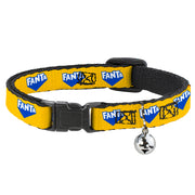 Breakaway Cat Collar with Bell - FANTA Logo Pineapple Yellow/Blue/White Breakaway Cat Collars Coca-Cola