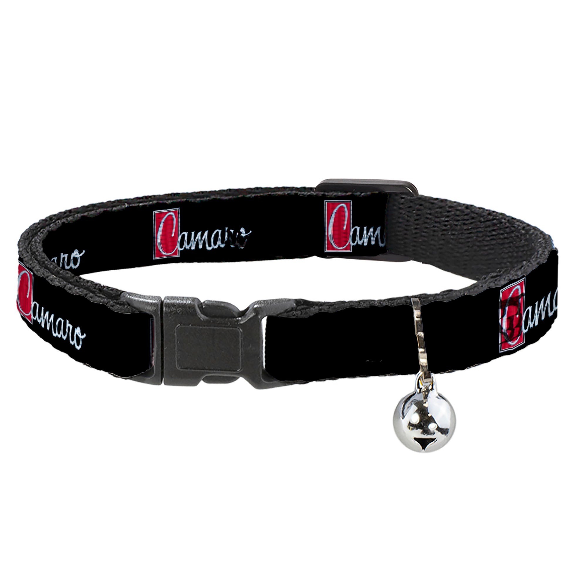 Cat Collar Breakaway - 1972 CAMARO Script Emblem Black Silver Reds Breakaway Cat Collars GM General Motors