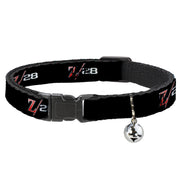 Cat Collar Breakaway - 1969 Camaro Z 28 Emblem Black Silvers Red Breakaway Cat Collars GM General Motors