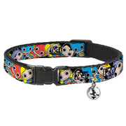 Cat Collar Breakaway - DC Mini Group Stacked Black Breakaway Cat Collars DC Comics