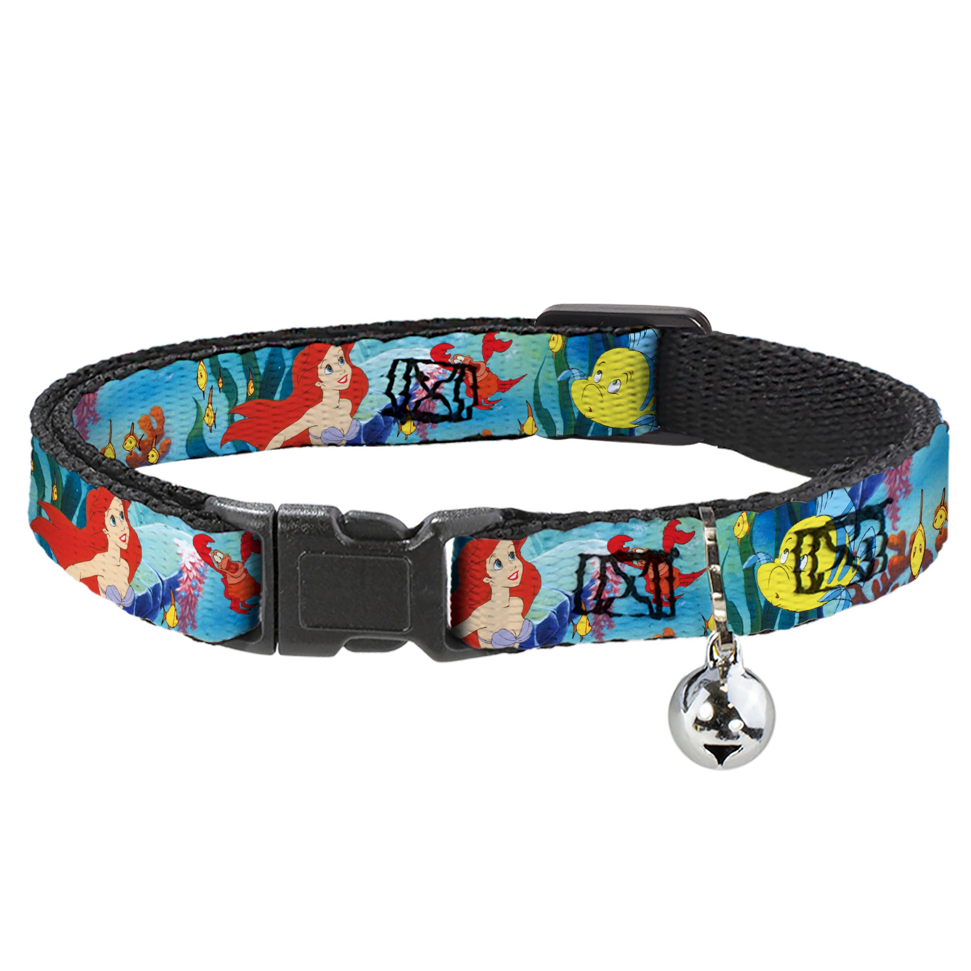 Cat Collar Breakaway - Ariel, Sebastian & Flounder Scene Breakaway Cat Collars Disney