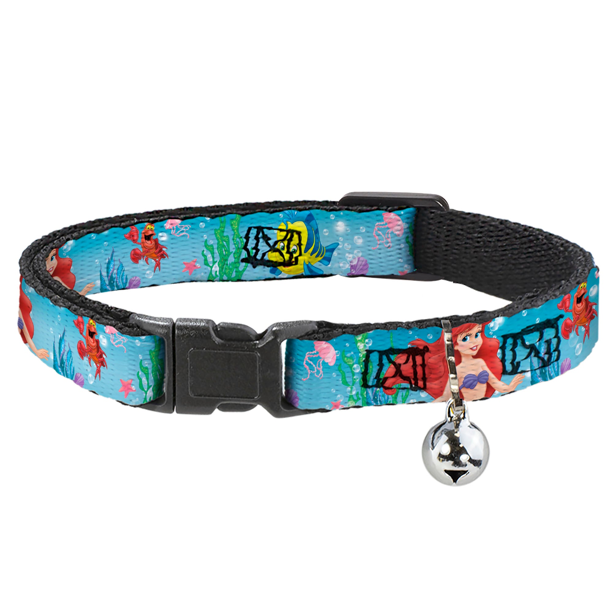 Cat Collar Breakaway - Ariel, Sebastian & Flounder Scene2 Breakaway Cat Collars Disney