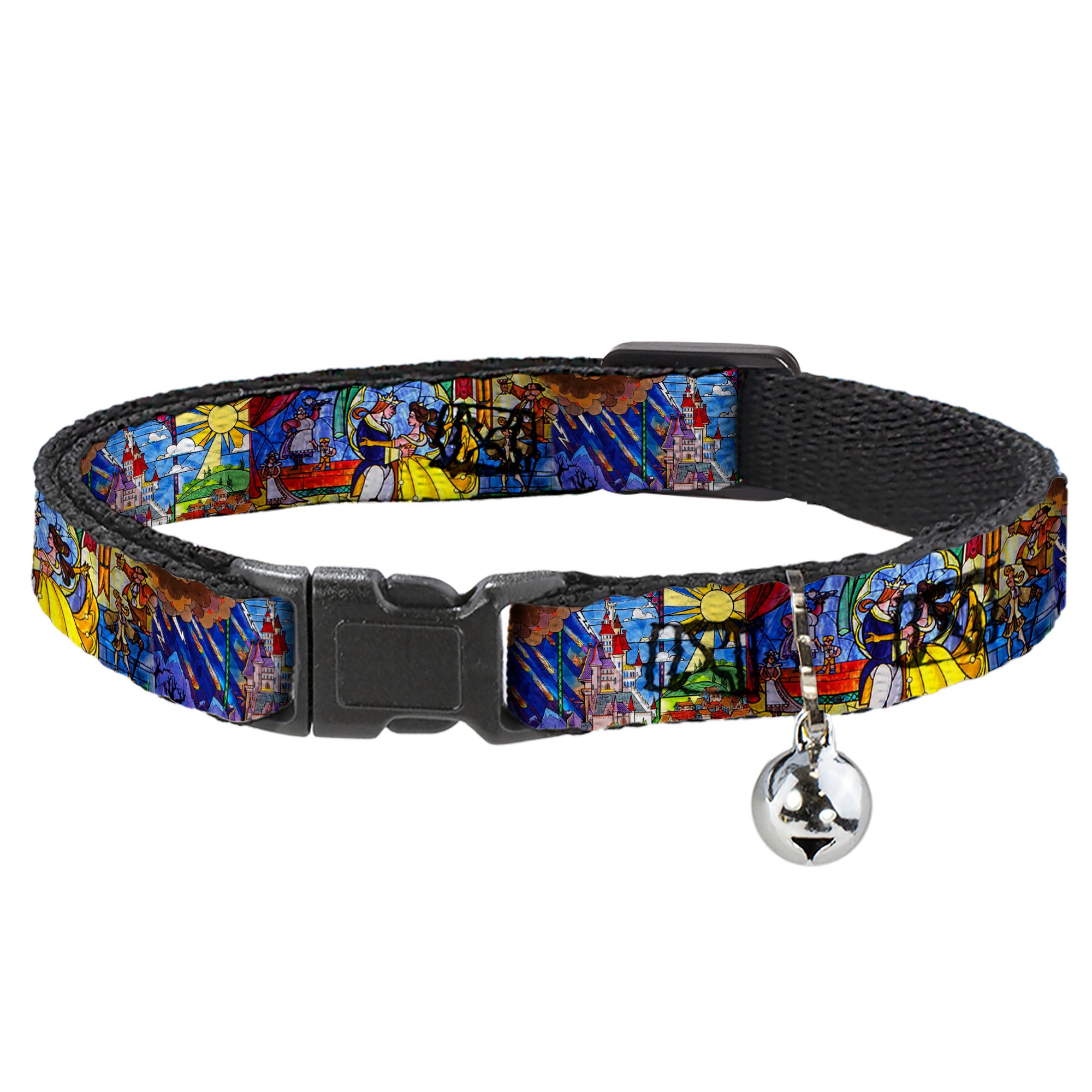 Cat Collar Breakaway - Beauty & the Beast Stained Glass Scenes Breakaway Cat Collars Disney