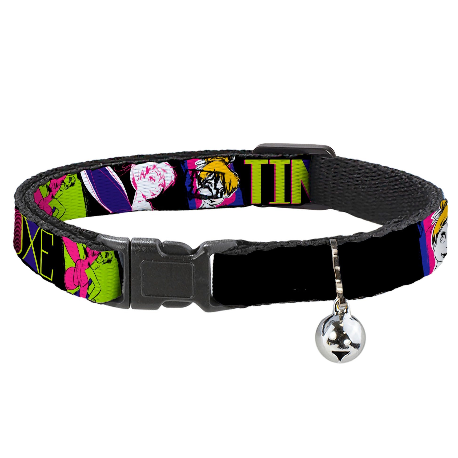 Cat Collar Breakaway - TINK LUXE Sketch Black Multi Neon Breakaway Cat Collars Disney