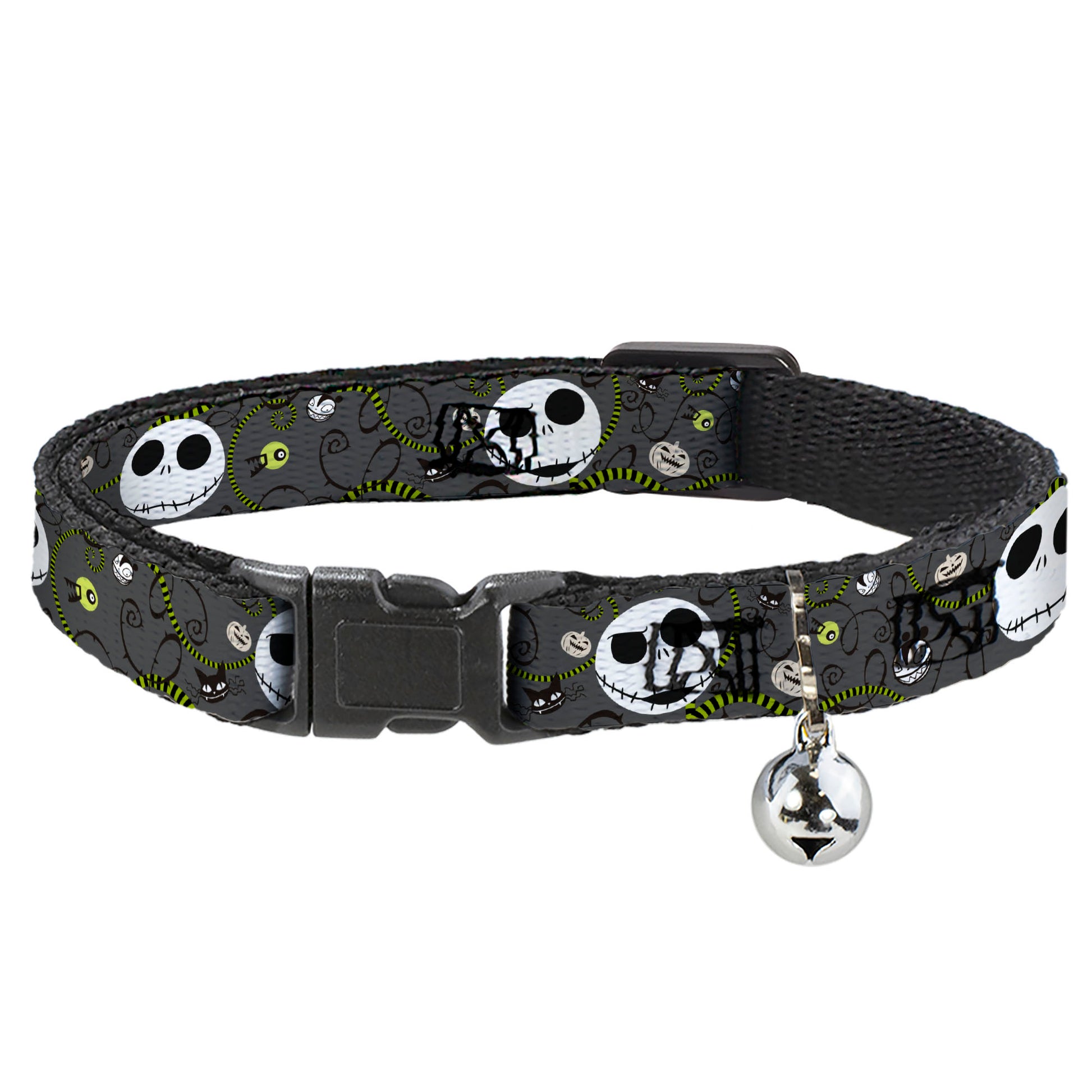 Cat Collar Breakaway - Nightmare Before Christmas Jack Expressions Halloween Elements Gray Breakaway Cat Collars Disney