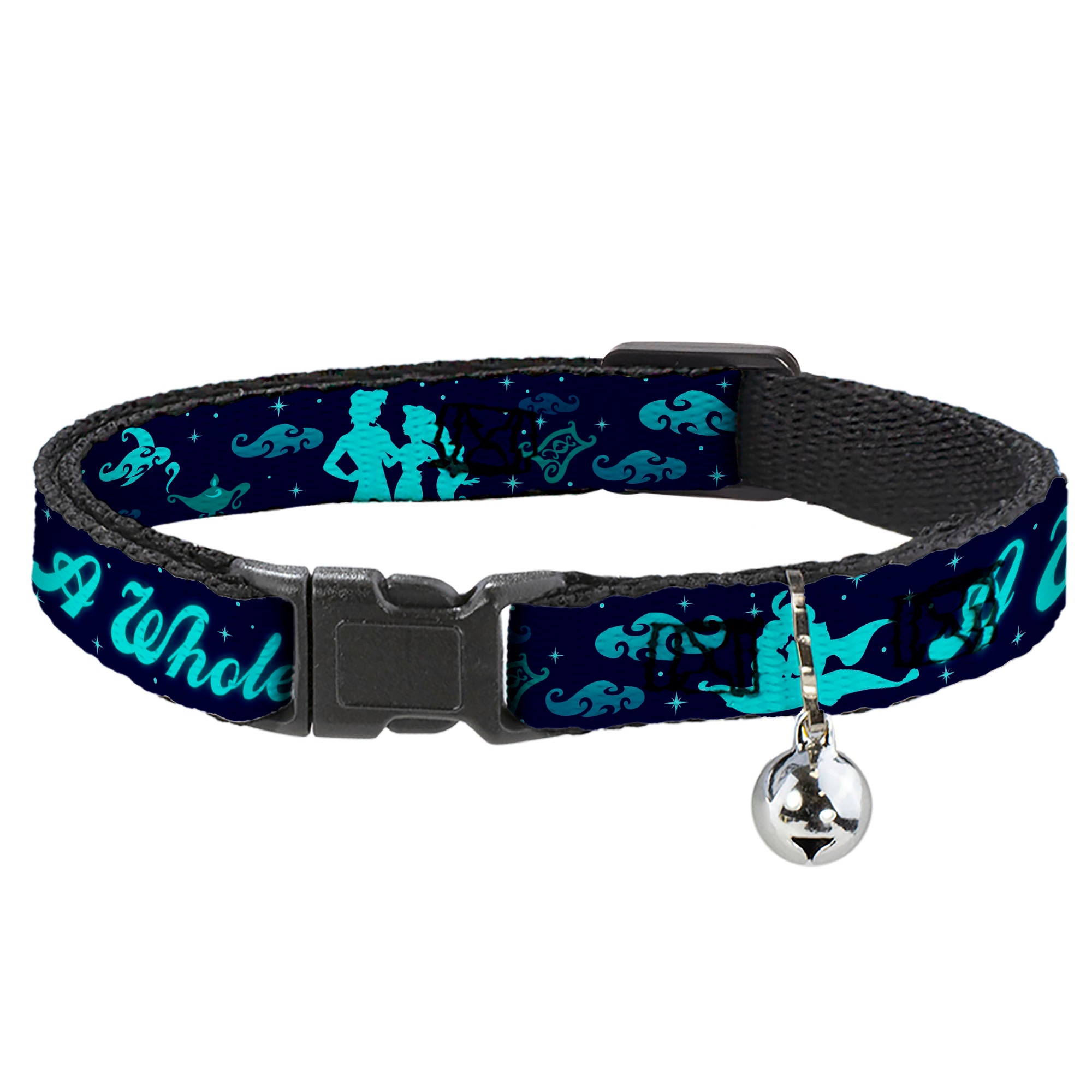 Cat Collar Breakaway - Aladdin & Jasmine Silhouette A WHOLE NEW WORLD Breakaway Cat Collars Disney