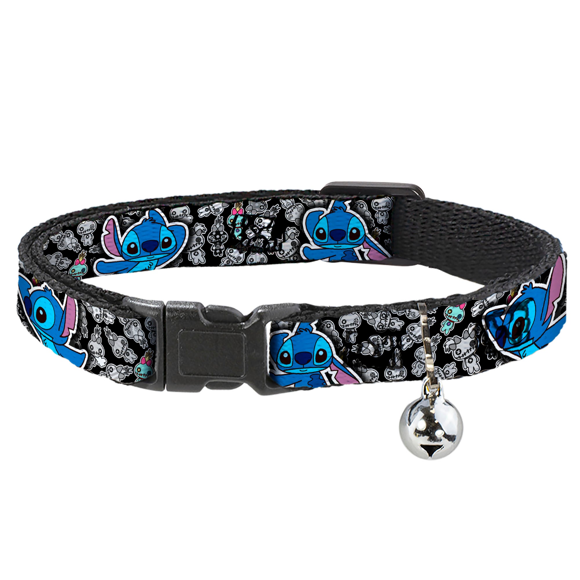 Cat Collar Breakaway - Stitch Poses Mini Scrump Scattered Breakaway Cat Collars Disney