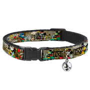 Cat Collar Breakaway - Mickey & Minnie Croissant de Triomphe Scenes Breakaway Cat Collars Disney