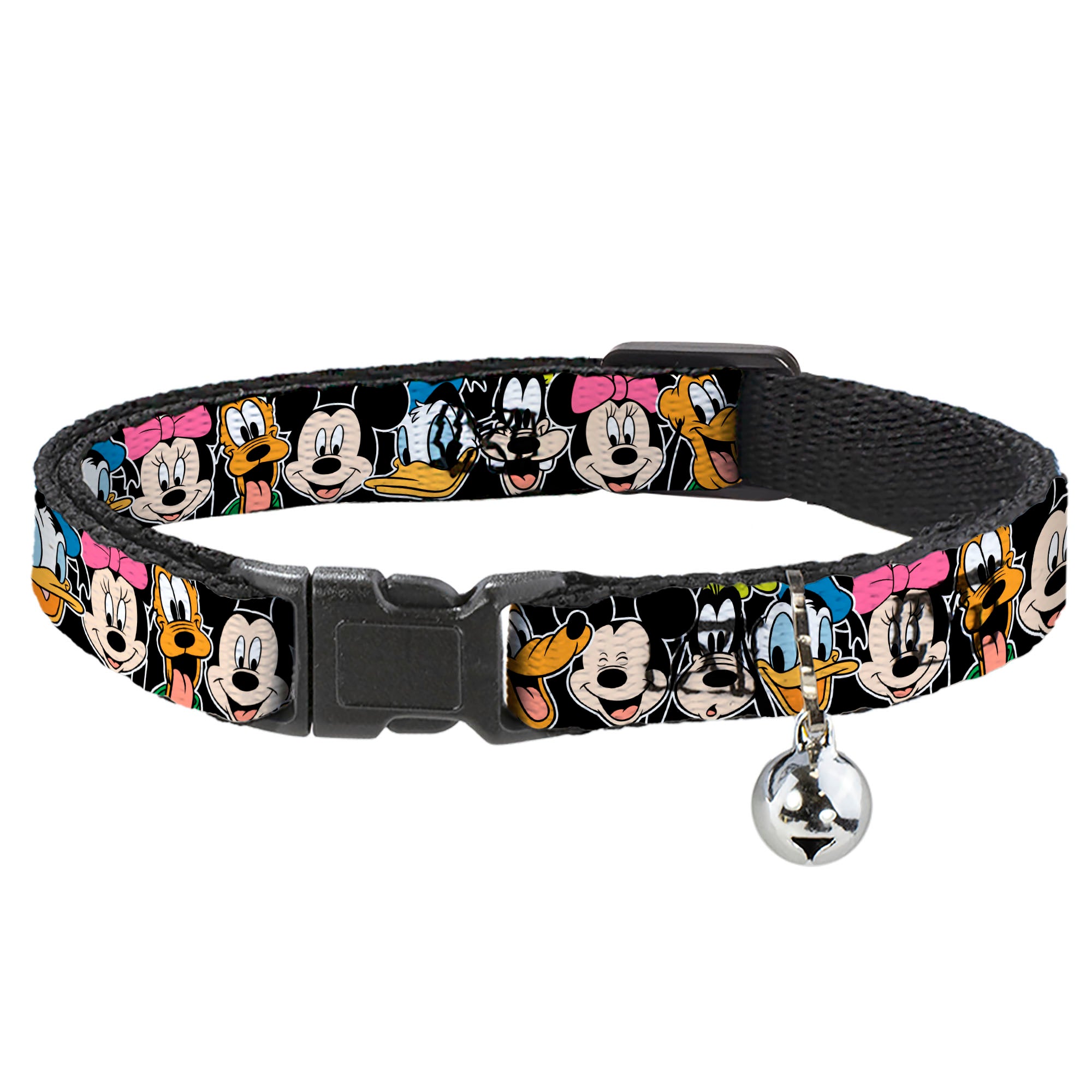Cat Collar Breakaway - Classic Disney Character Faces Black Breakaway Cat Collars Disney
