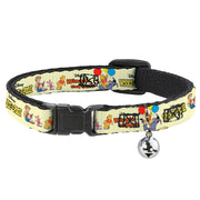 Breakaway Cat Collar with Bell - WINNIE THE POOH and Friends Poses and Title Logos Light Yellow Breakaway Cat Collars Disney