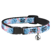 Breakaway Cat Collar with Bell - Baby Stitch Poses Close-Up Baby Blue Breakaway Cat Collars Disney