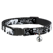 Cat Collar Breakaway - Lion King Scar Poses White Black Breakaway Cat Collars Disney