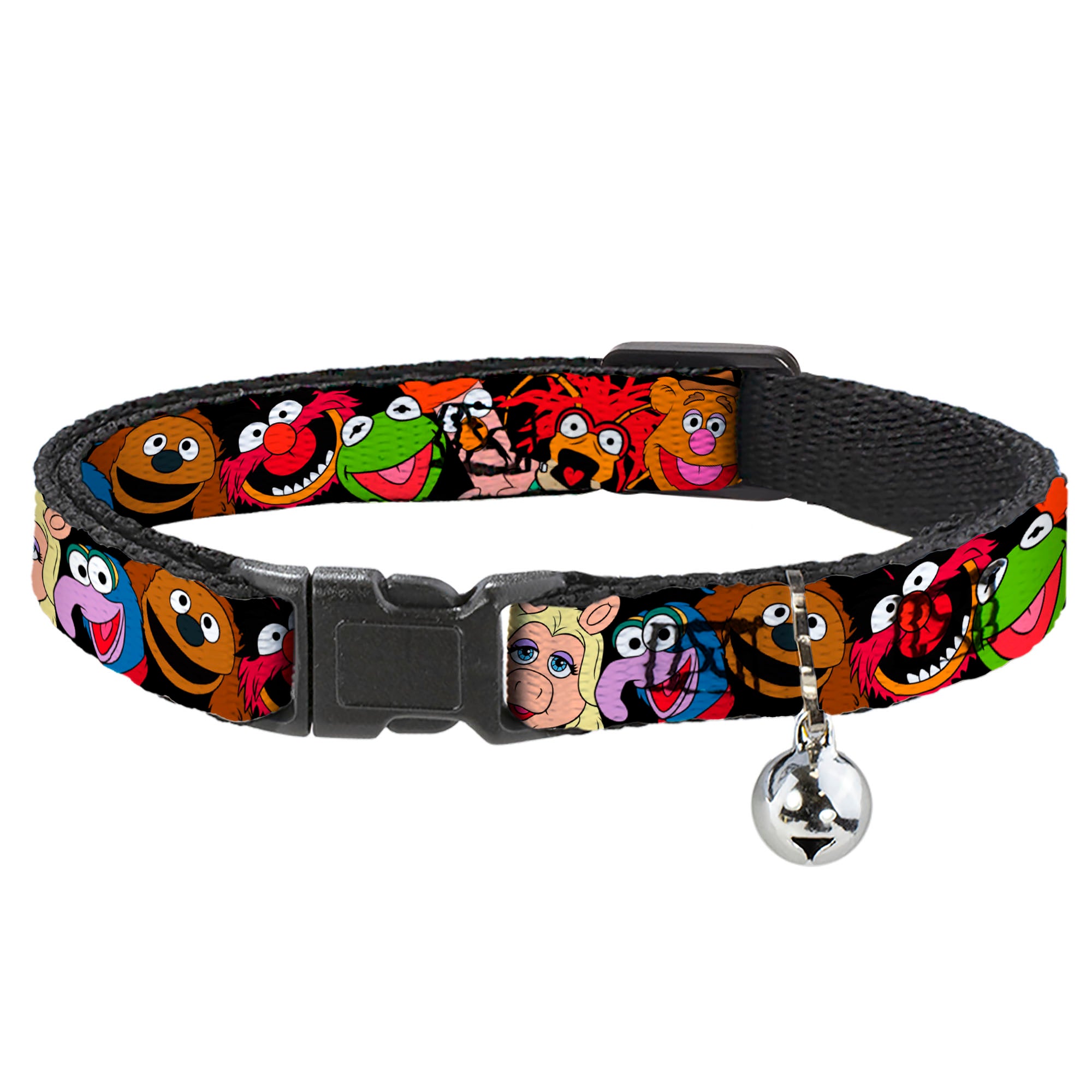Cat Collar Breakaway - Muppets Faces Black Breakaway Cat Collars Disney