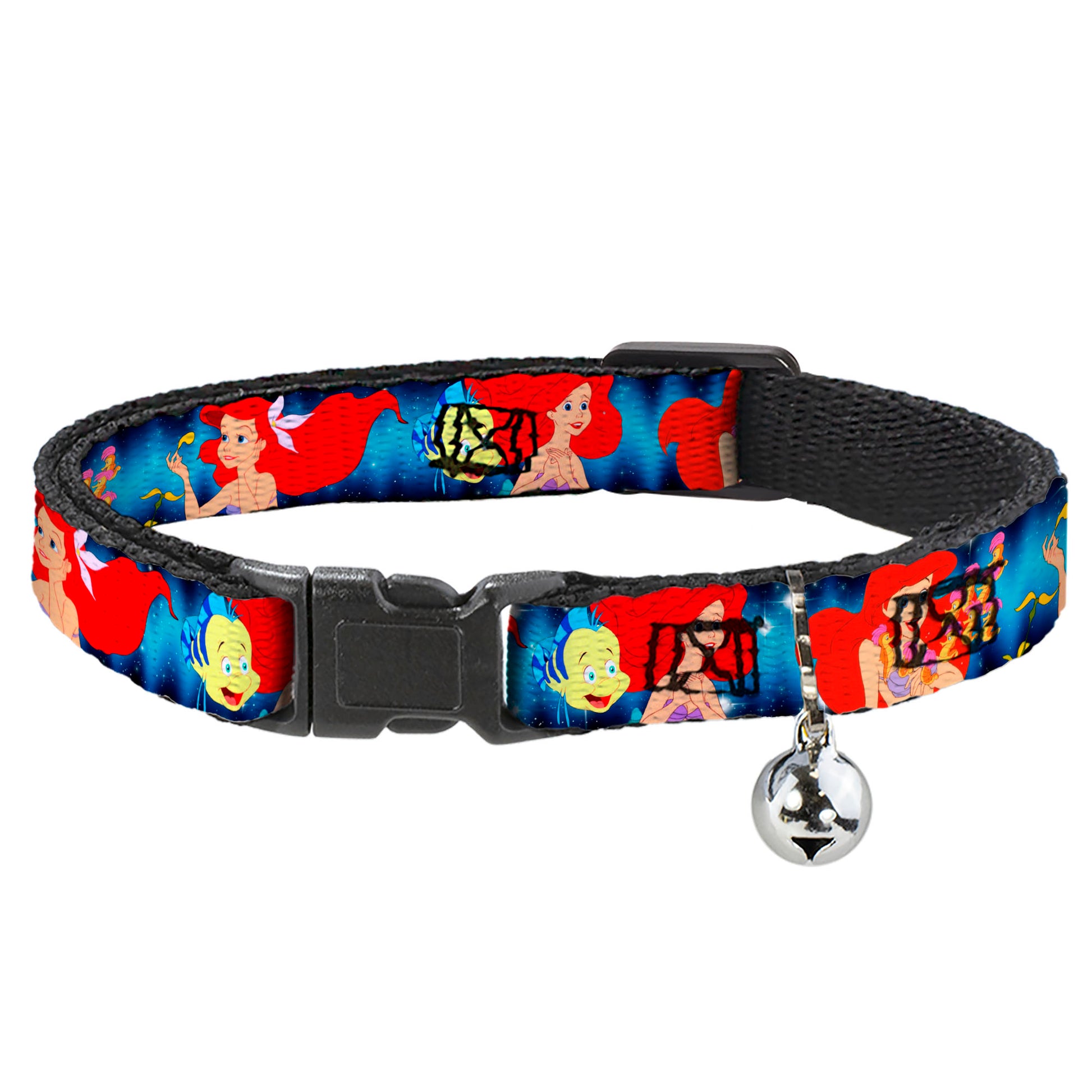 Cat Collar Breakaway - The Little Mermaid Under the Sea Scenes Breakaway Cat Collars Disney