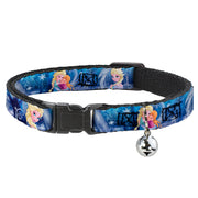 Cat Collar Breakaway - Frozen Elsa Poses Snowflakes Breakaway Cat Collars Disney