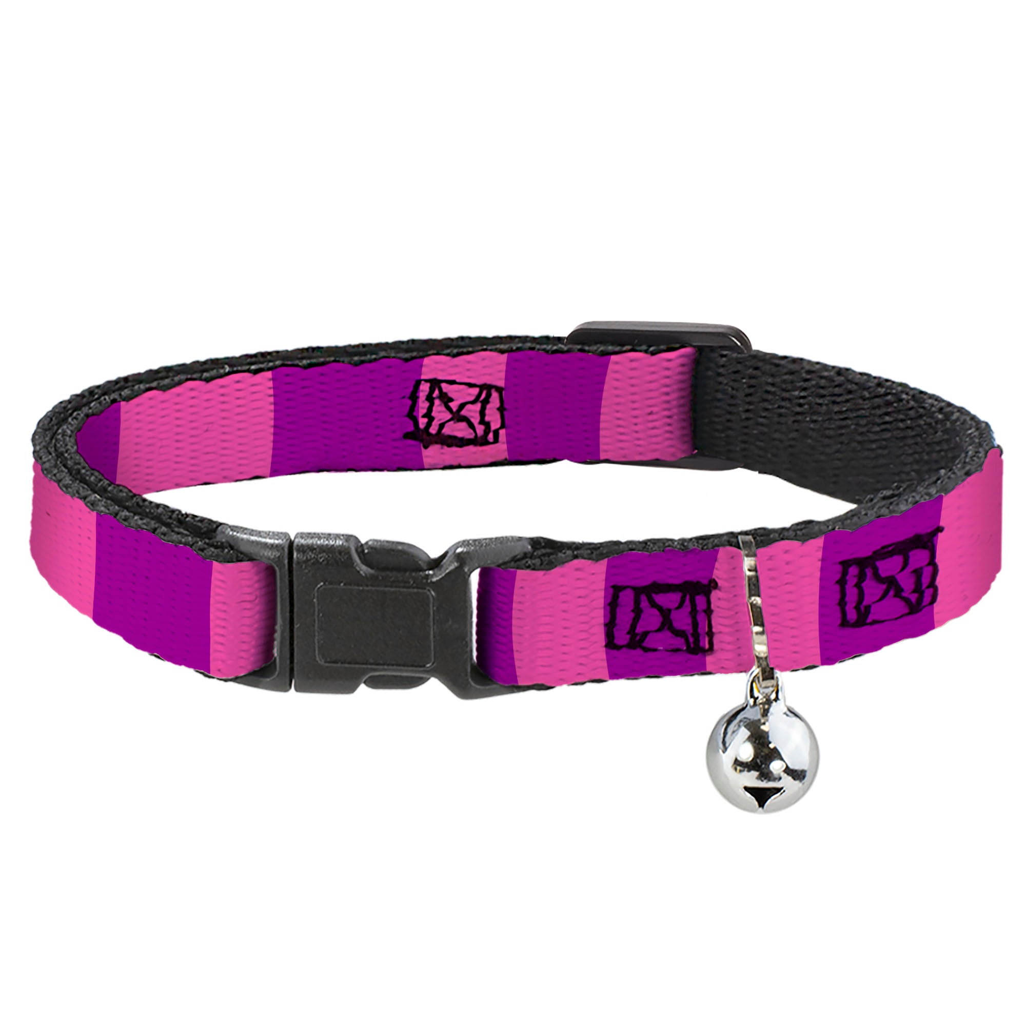 Cat Collar Breakaway - Cheshire Cat Stripe Pink Purple Breakaway Cat Collars Disney