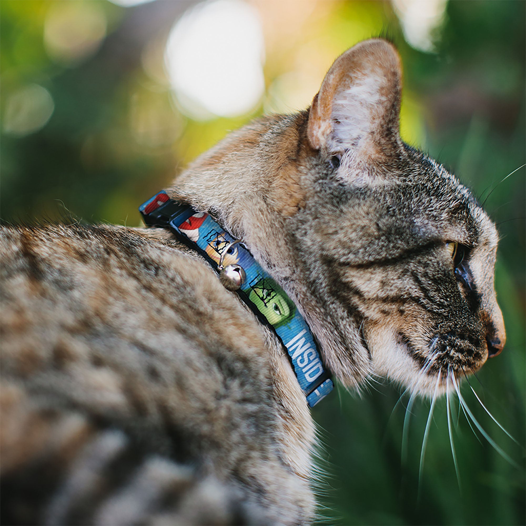 Cat Collar Breakaway - INSIDE OUT 6-Character Pose Sparkle Blue White Breakaway Cat Collars Disney