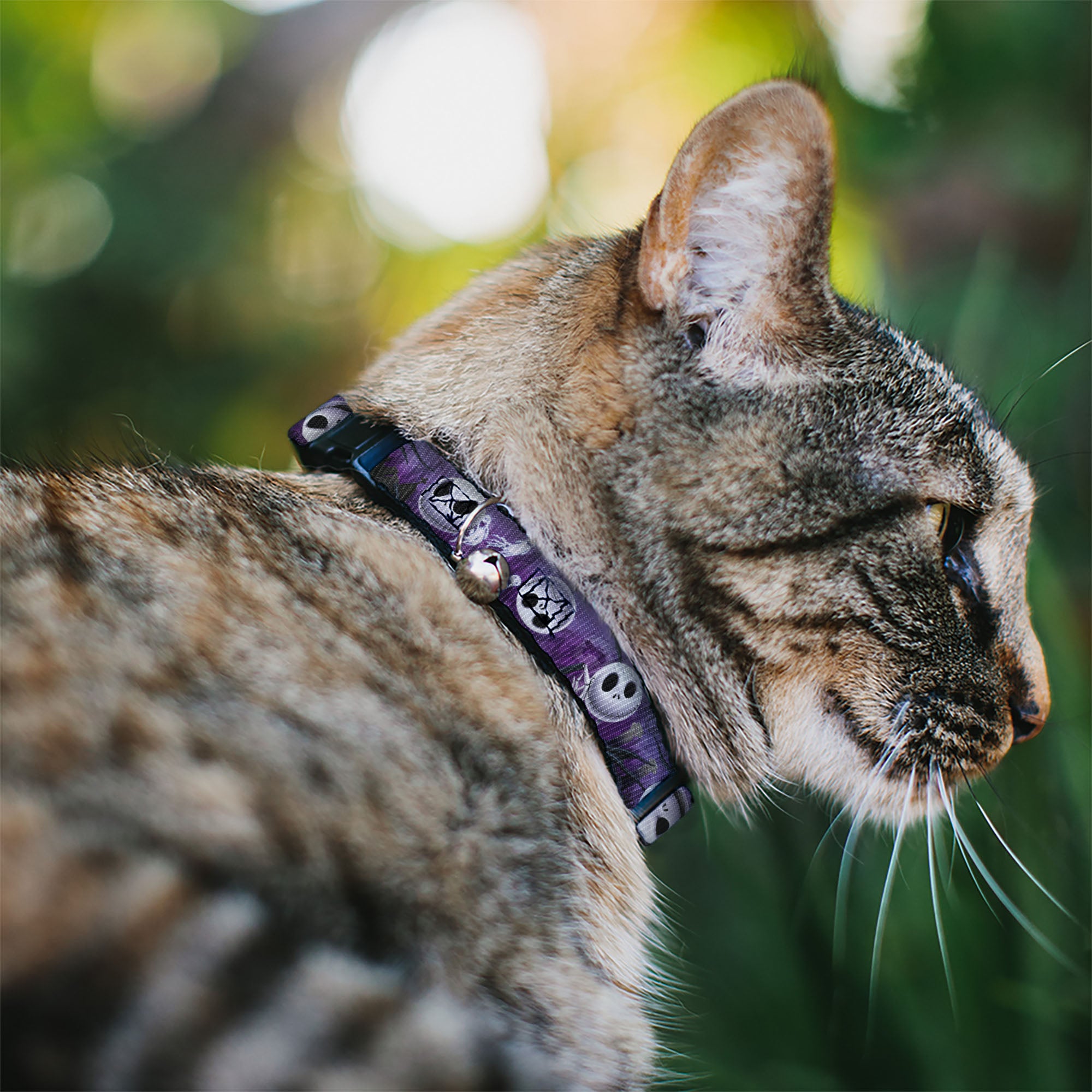 Cat Collar Breakaway - Jack Expressions Ghosts in Cemetery Purples Grays White Breakaway Cat Collars Disney