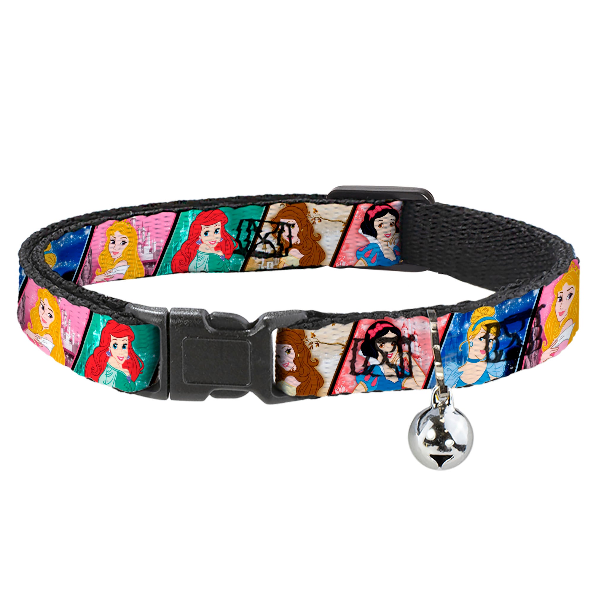 Cat Collar Breakaway - Disney Princess Poses Castle Blocks Breakaway Cat Collars Disney