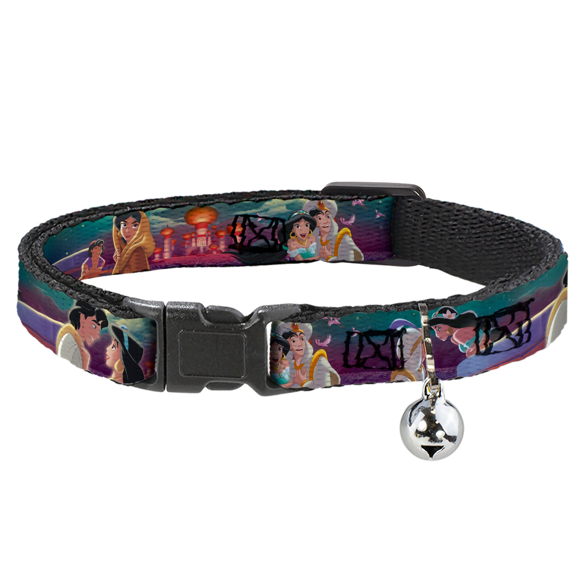 Cat Collar Breakaway - Aladdin & Jasmine Scenes Castle Birds Breakaway Cat Collars Disney