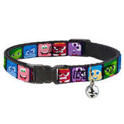 Cat Collar Breakaway - Inside Out 6-Character Expression Blocks Purple Multi Color Breakaway Cat Collars Disney