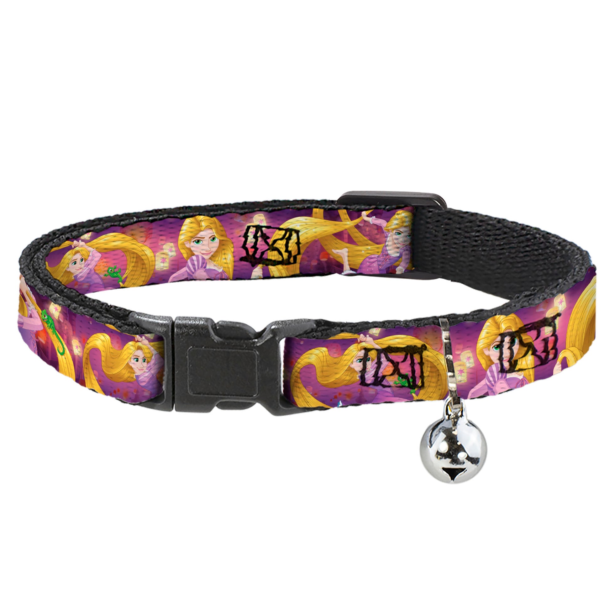 Cat Collar Breakaway - Rapunzel 4-Tangled Poses Pascal Lights Light Purples Breakaway Cat Collars Disney