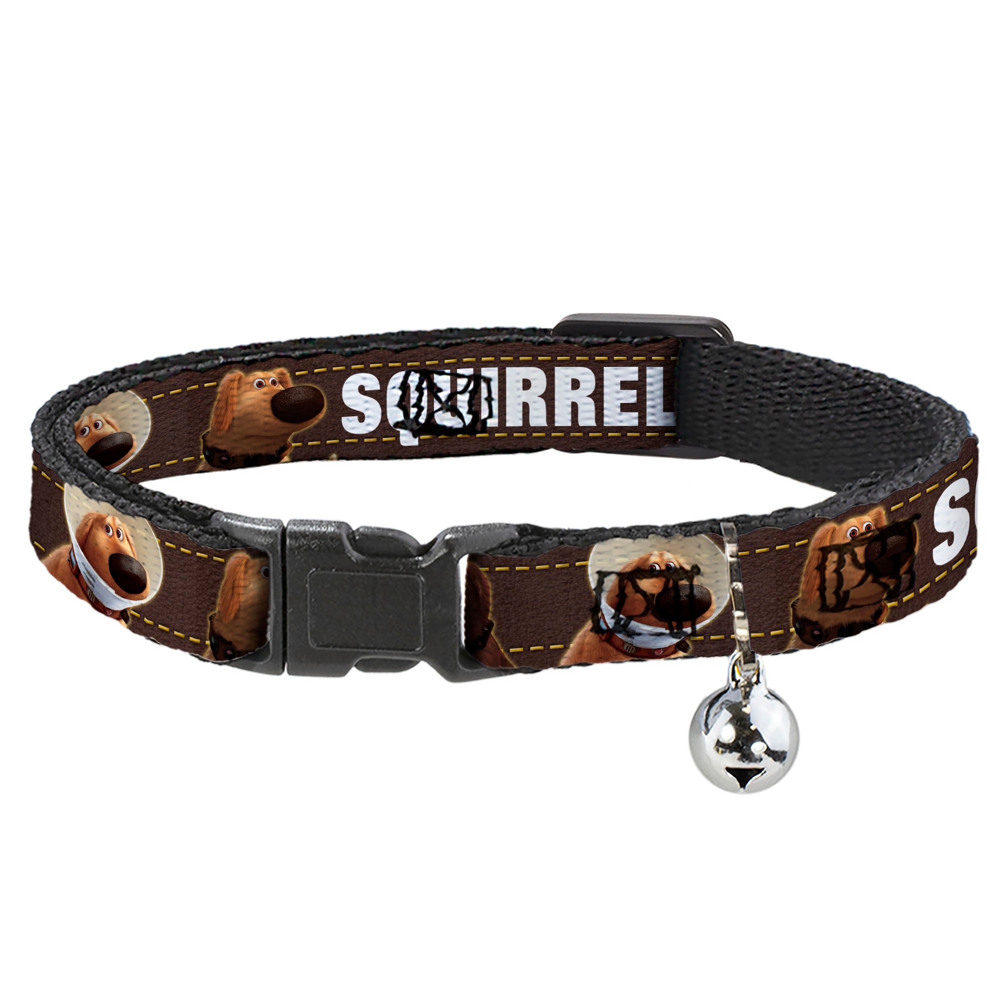 Cat Collar Breakaway - Dug 3-Poses SQUIRREL! Brown Yellow White Breakaway Cat Collars Disney