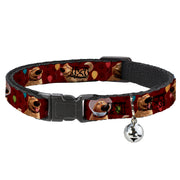 Cat Collar Breakaway - Dug 4-Poses Balloons Paw Print Reds Breakaway Cat Collars Disney