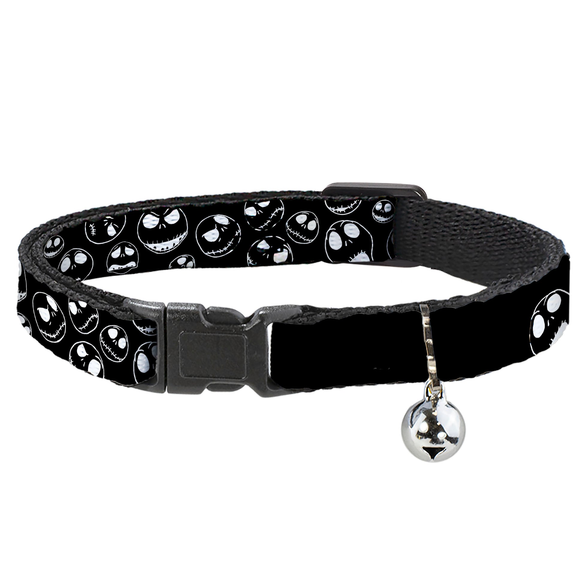 Cat Collar Breakaway - Jack Outline Expressions Scattered Black White Breakaway Cat Collars Disney