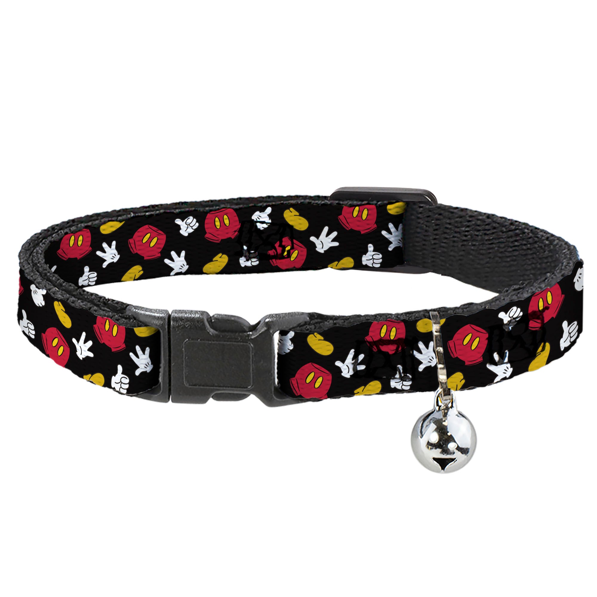 Cat Collar Breakaway - Mickey Mouse Costume Elements Scattered Black Breakaway Cat Collars Disney