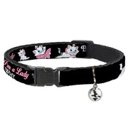 Cat Collar Breakaway - Aristocats Marie 3-Poses BECAUSE I'M A LADY THAT'S WHY Black White Pink Breakaway Cat Collars Disney