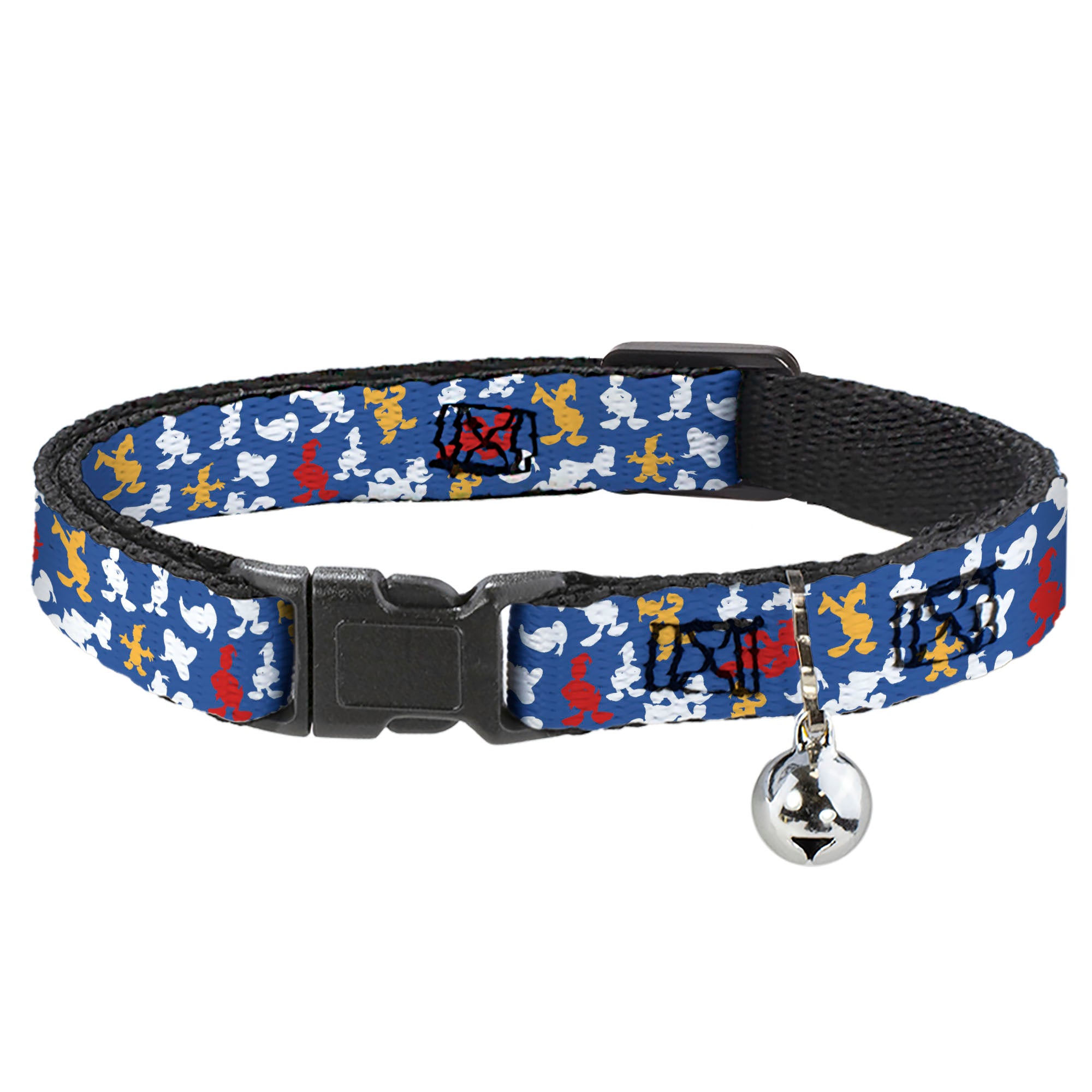 Cat Collar Breakaway - Donald Duck Face Scattered Blue Breakaway Cat Collars Disney
