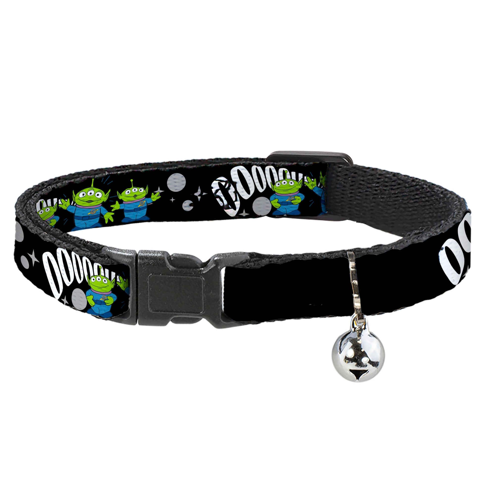 Cat Collar Breakaway - Toy Story 3-Aliens OOOOOHHH Black White Gray Breakaway Cat Collars Disney