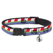 Cat Collar Breakaway - Toy Story Buzz Lightyear Bounding Striping Red White Green Purple Breakaway Cat Collars Disney