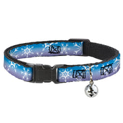 Cat Collar Breakaway - Frozen II Snowflakes Blues Purples White Breakaway Cat Collars Disney