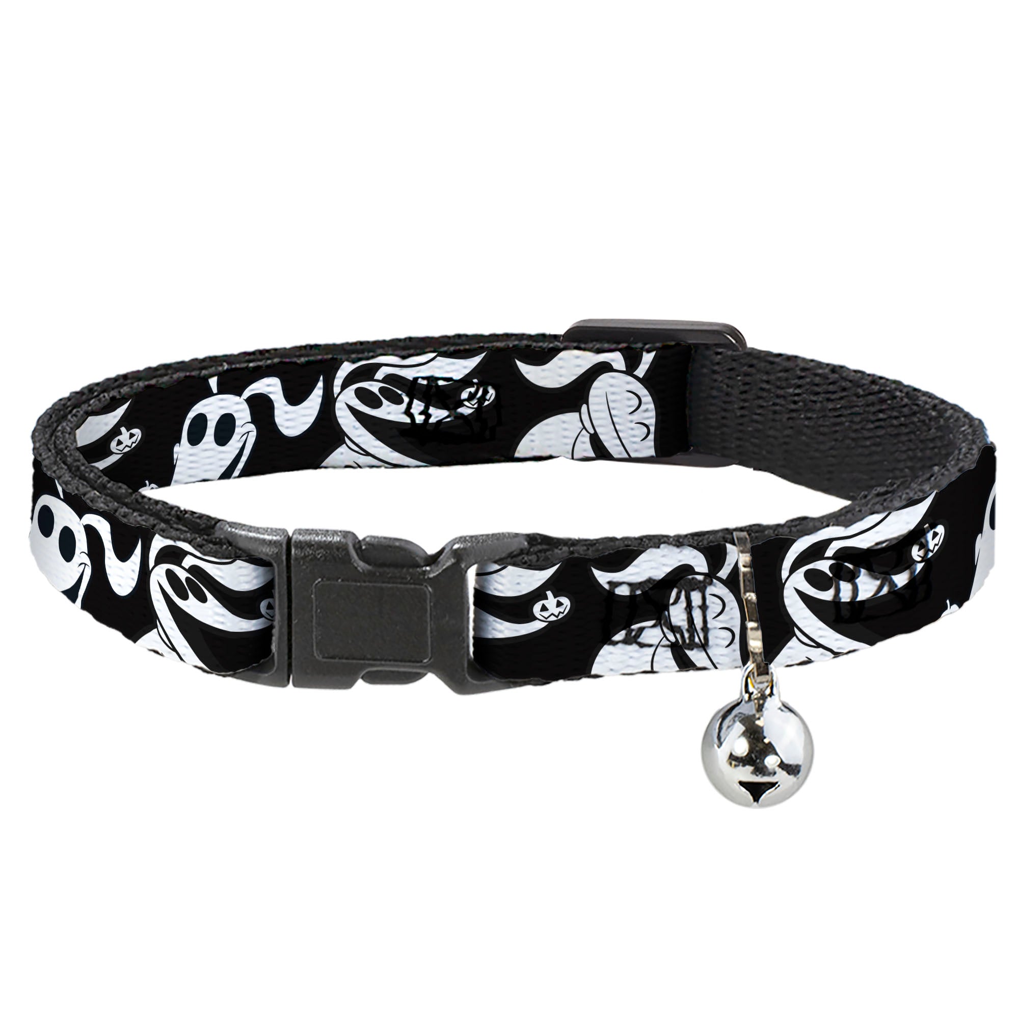 Cat Collar Breakaway - Nightmare Before Christmas Zero Expressions Black White Breakaway Cat Collars Disney